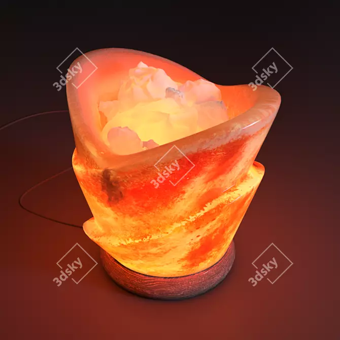 Crystal Salt Lamp Pot 3D model image 1