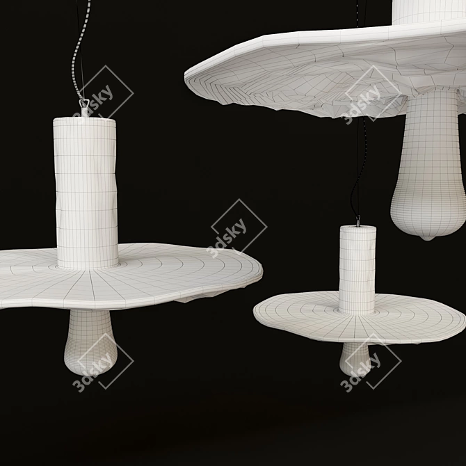 Elegant Ceramic Pendant Light 3D model image 3