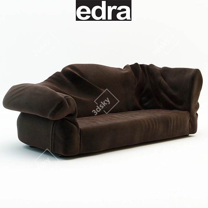 Title: Edra Sfatto - Big and Comfy Sofa 3D model image 1