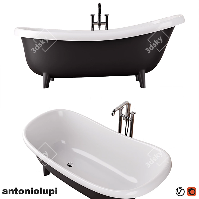 Antonio Lupi Suite: Timbro Freestanding Bath Tap 3D model image 1