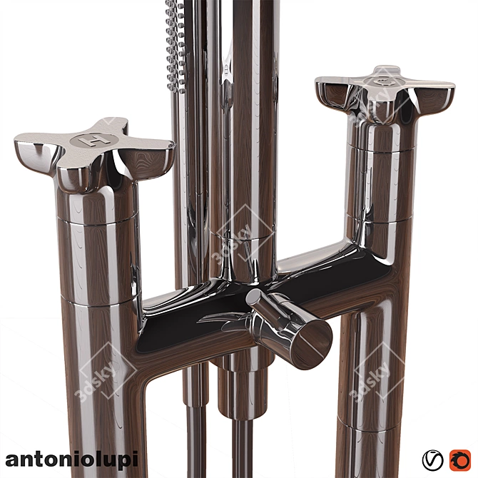 Antonio Lupi Suite: Timbro Freestanding Bath Tap 3D model image 3