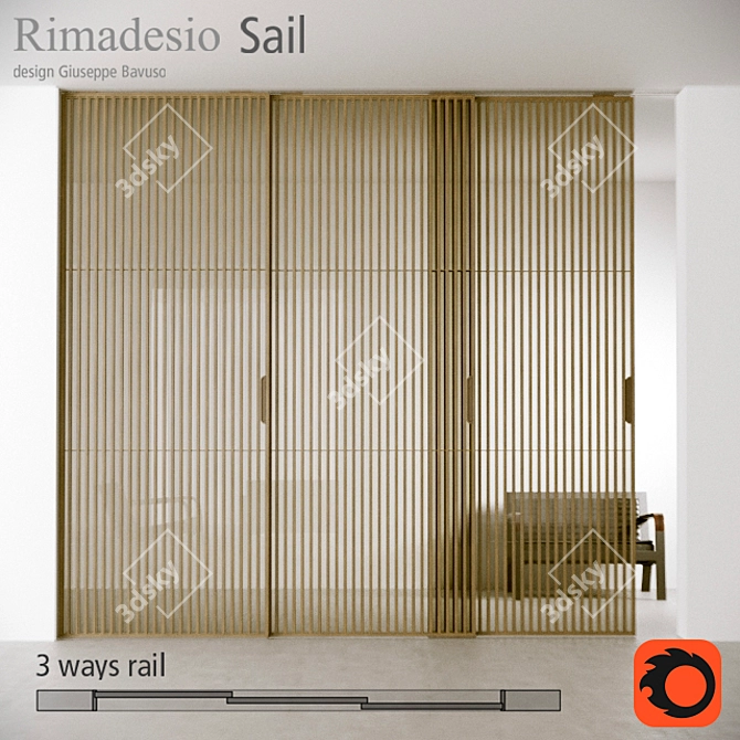 SAIL Sliding Doors: Elegant and Functional 3D model image 1