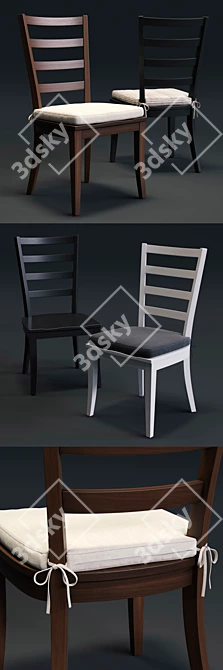 C&B Harper Chair & Avalon Table Set 3D model image 2