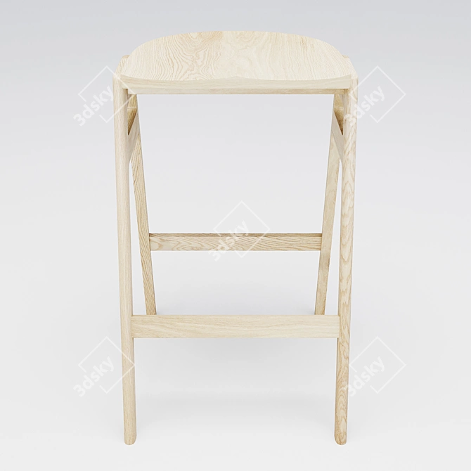 Sleek Stackable Bar Seat 3D model image 2