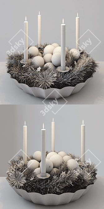 Festive New Year Decor 3D model image 3