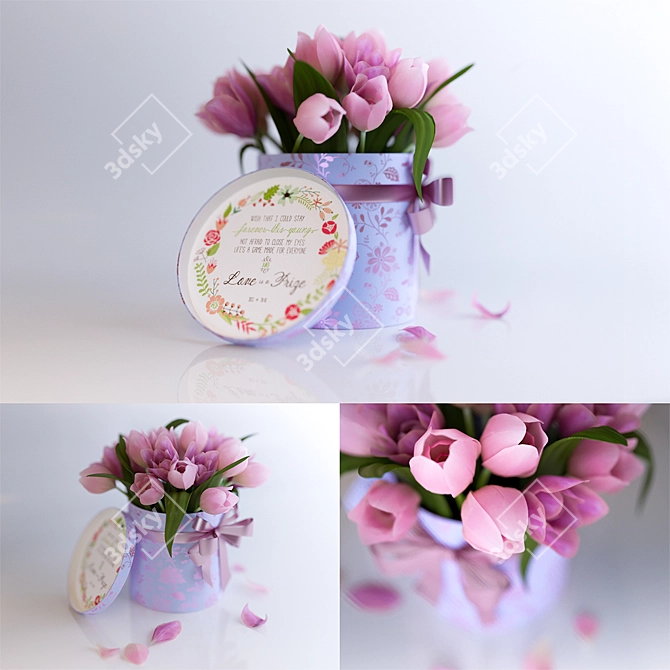 Blooming Beauties: Tulip Collection 3D model image 2