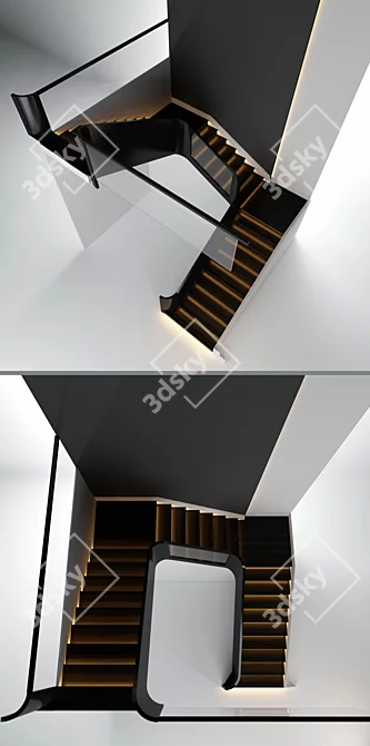 Modern Staircase Design: Vray-ready 3dsMax 2014 + fbx 3D model image 2