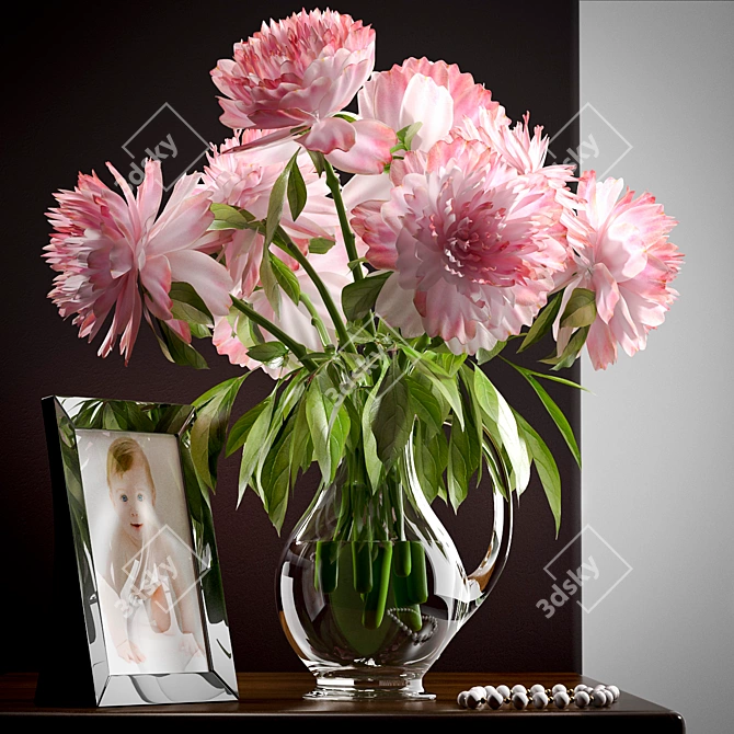 Blooming Bouquet: Exquisite Flower Set 3D model image 1