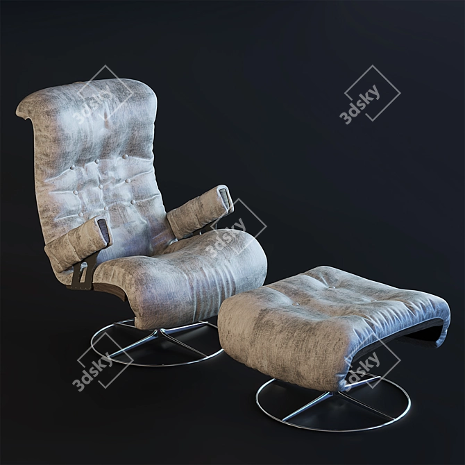 Vintage Poltrona Frau Armchair 3D model image 1