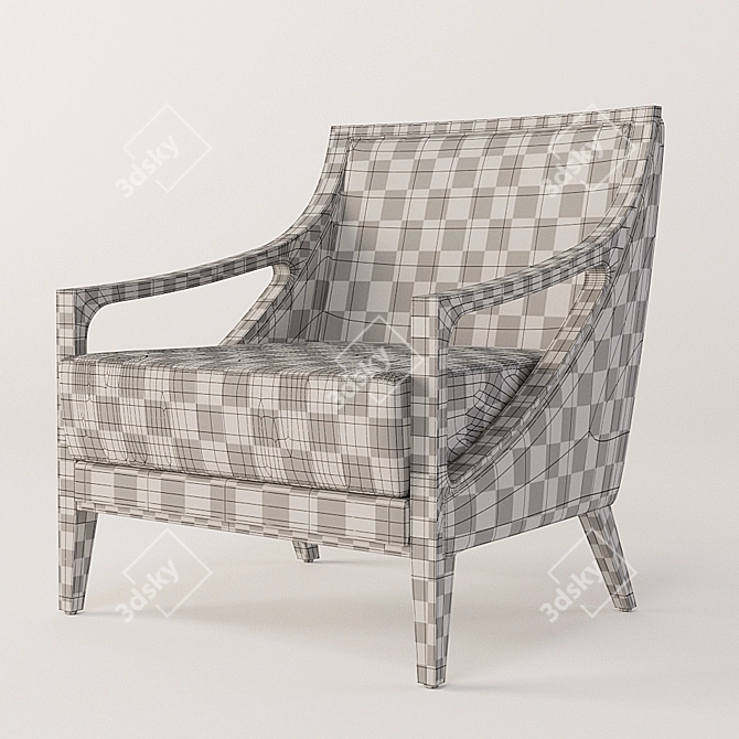 Elegant Toulouse XL Armchair 3D model image 3