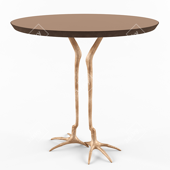 Whimsical Bird Leg Accent Table 3D model image 1