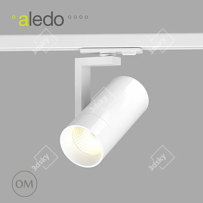 13W Woody: Compact Track Light with Even Light Distribution 3D model image 1