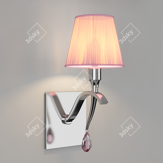 Viena Pink Wall Lamps: Elegant Illumination 3D model image 1