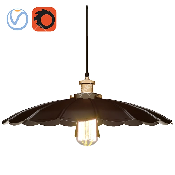 Modern Ceiling Light Fixture 3D model image 1