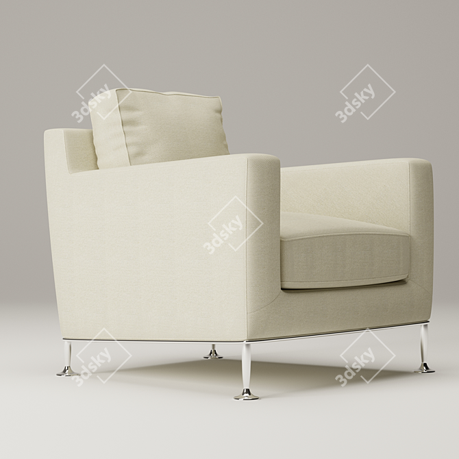 Modern Square Armchair: B&B Italia Harry 3D model image 2