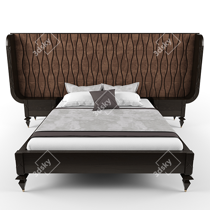 Luxury Gran Duca Bed 3D model image 1