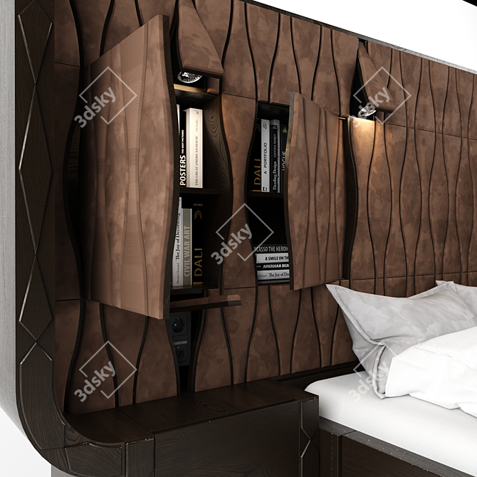 Luxury Gran Duca Bed 3D model image 3