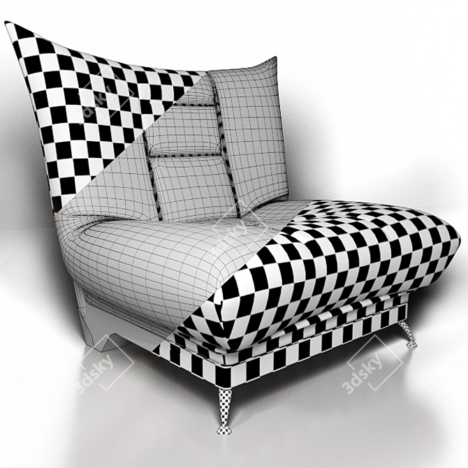 ComfortMax Armchair: 1000x1000x960mm 3D model image 2