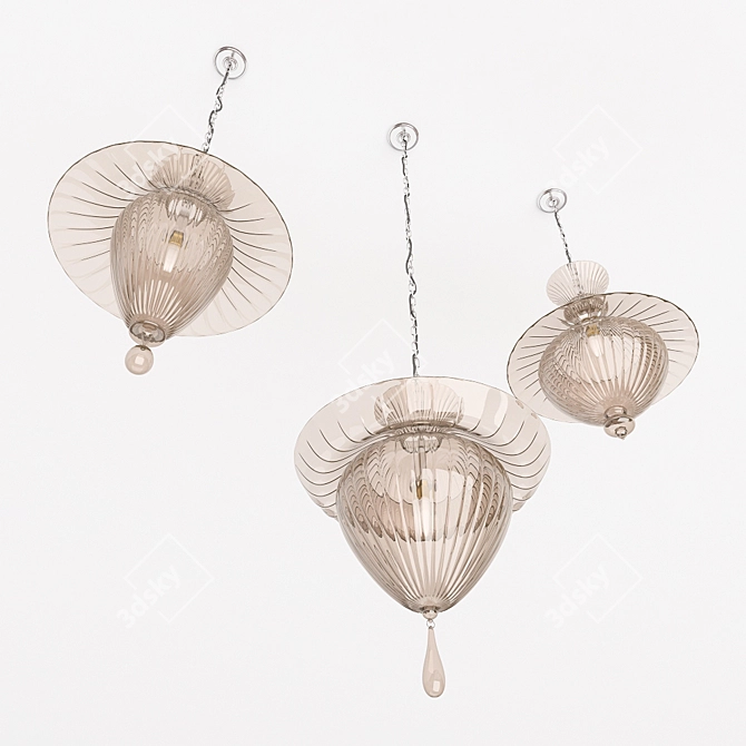 Spectrum Pendant Light Trio 3D model image 2