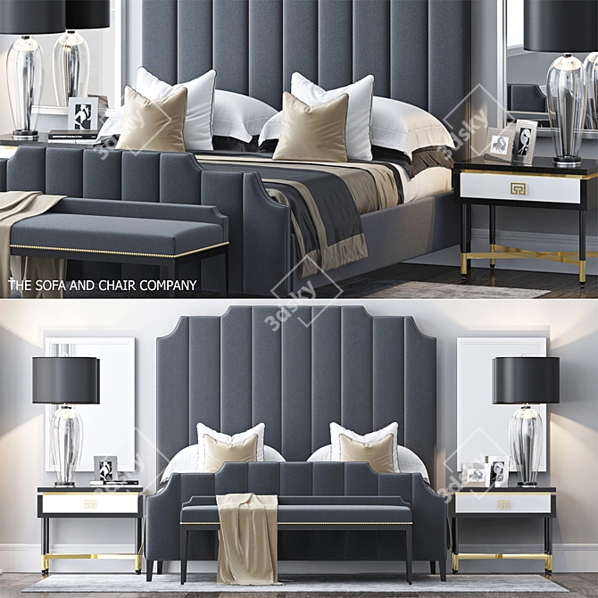 S & C 4 Bed - Luxurious Comfort 3D model image 1