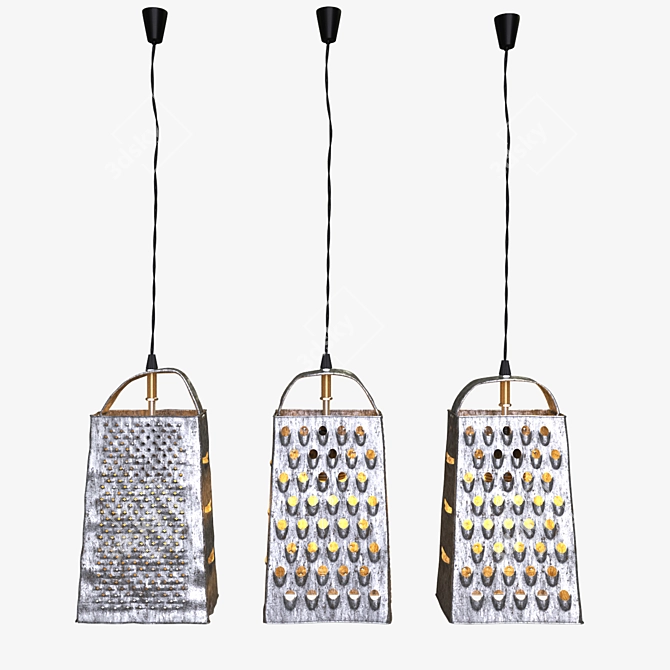 Revived Grater Chandelier 3D model image 1