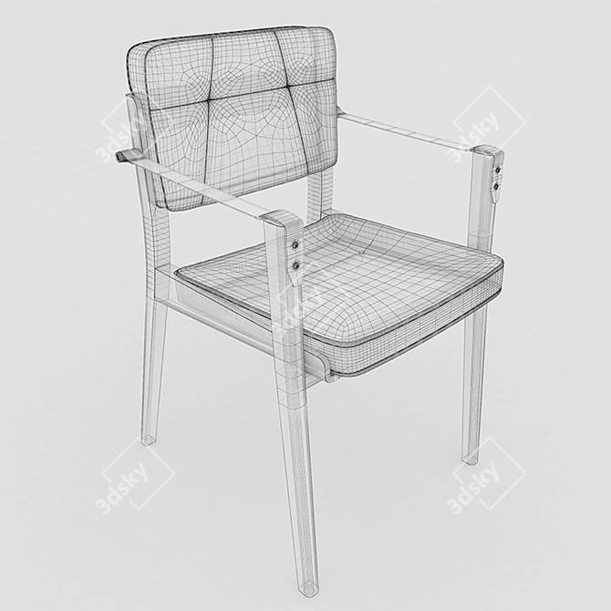 Luxury Capo Chair - Elevate Your Décor. 3D model image 3