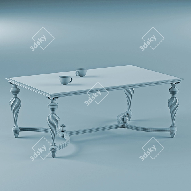 Elegant Chelini Firenze Coffee Table 3D model image 2