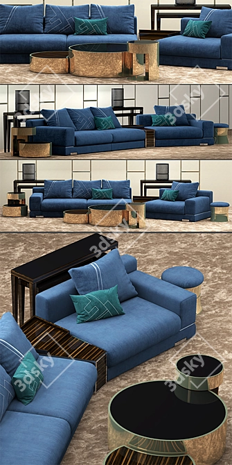 Luxurious Fendi Casa Madison Sofa 3D model image 2