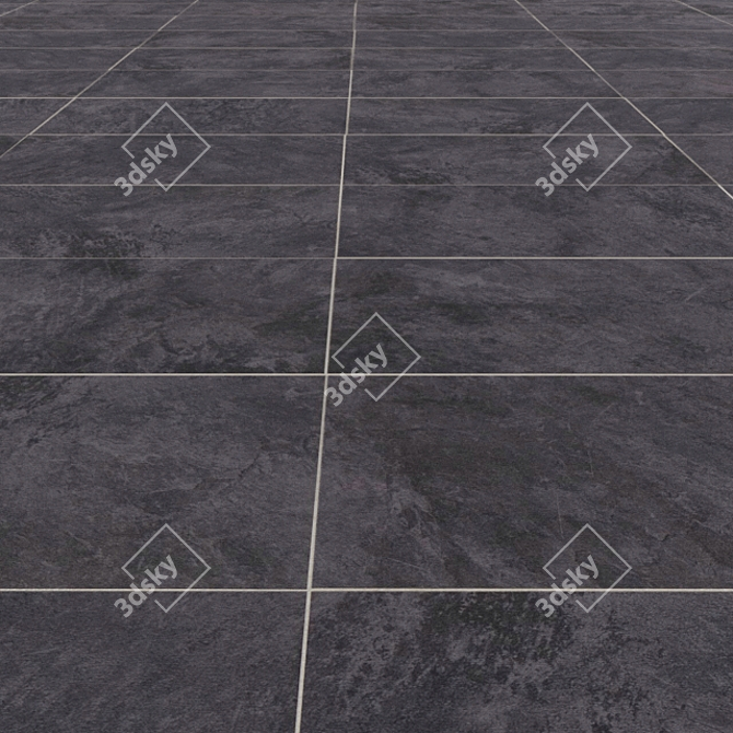 Elegant Basalt Slate Tiles 3D model image 1