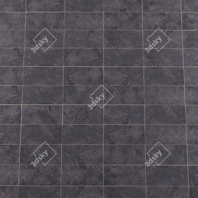 Elegant Basalt Slate Tiles 3D model image 2