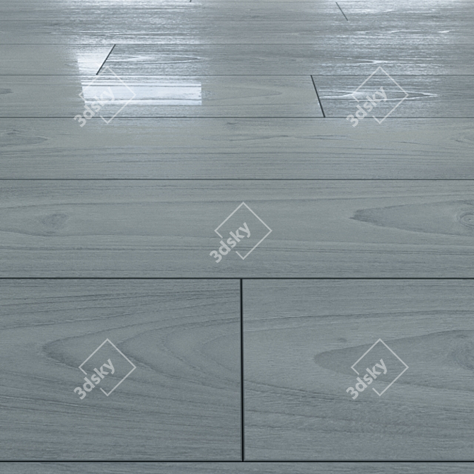 Rustic White Oak Flooring 3D model image 2