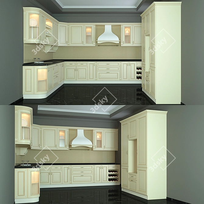 Stolzen Hestia Poland: Sleek Kitchen Furniture Set 3D model image 1