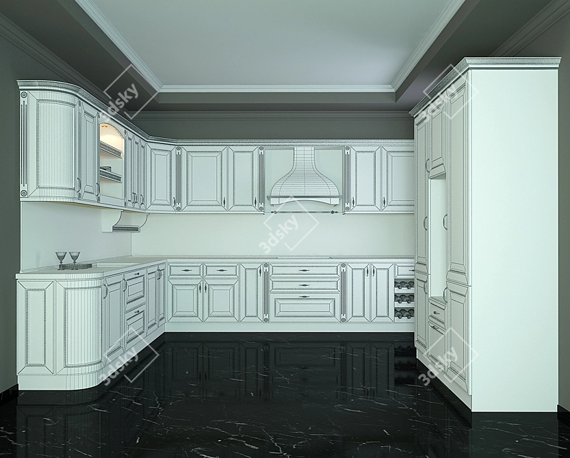 Stolzen Hestia Poland: Sleek Kitchen Furniture Set 3D model image 3