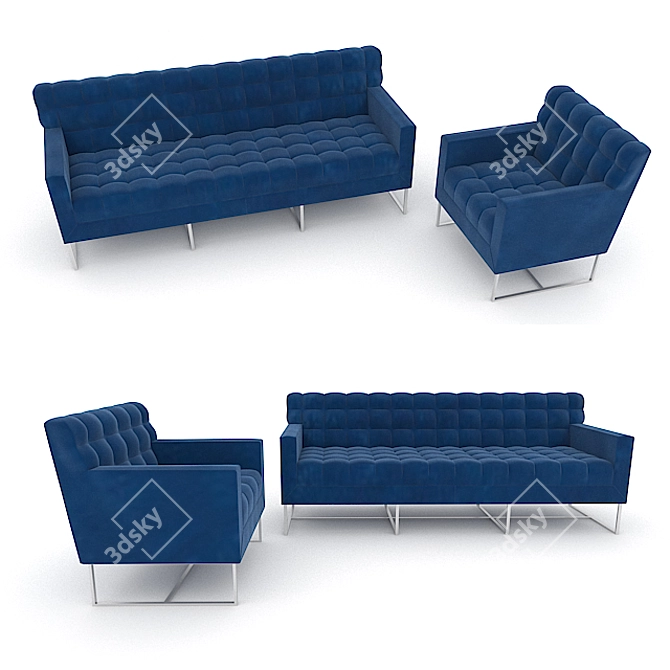 Sofa Desiderio Alexandria: Modern Elegance 3D model image 1