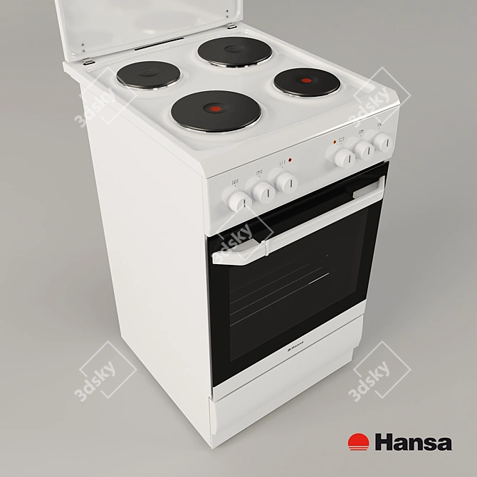 Hansa Integra FCEW 54120 Electric Range 3D model image 2