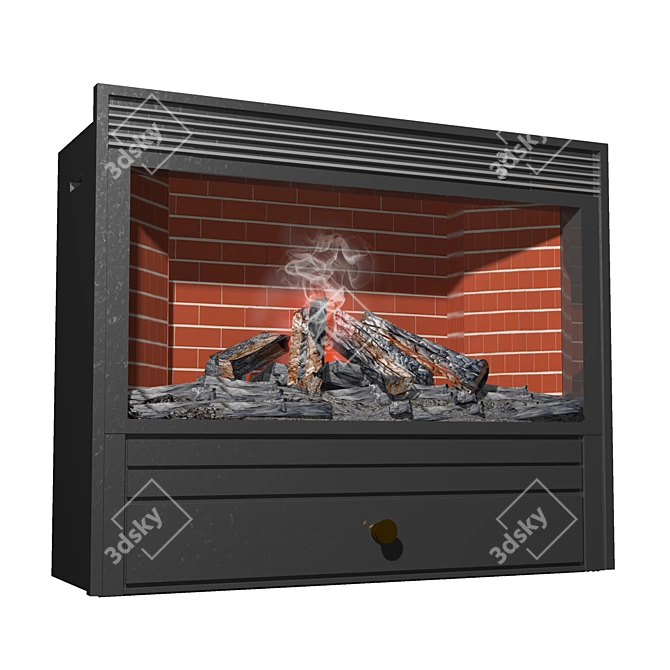 RealFlame 3D Novara: Lifelike Flame 3D model image 1