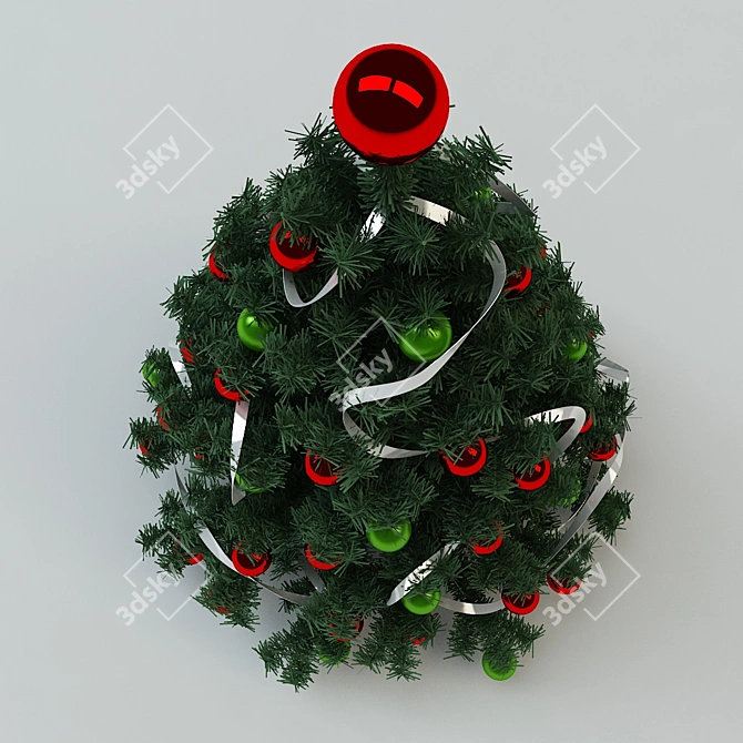 Title: Realistic Christmas Tree Model 3D model image 2