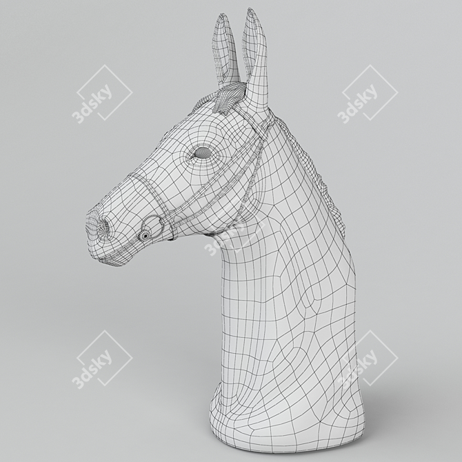  Majestic Horse Head Sculpture 3D model image 3