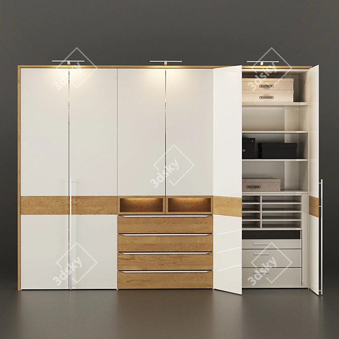 Contemporary Wardrobe: Hülsta METIS PLUS 3D model image 1