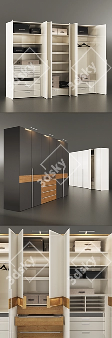 Contemporary Wardrobe: Hülsta METIS PLUS 3D model image 2