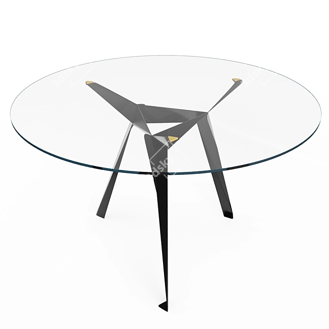 Origami Table: Stylish Folding Furniture 3D model image 1