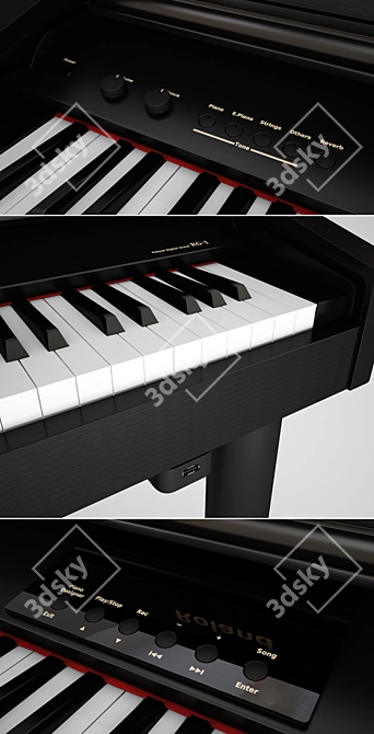 Compact Roland RG-1F Digital Piano 3D model image 2