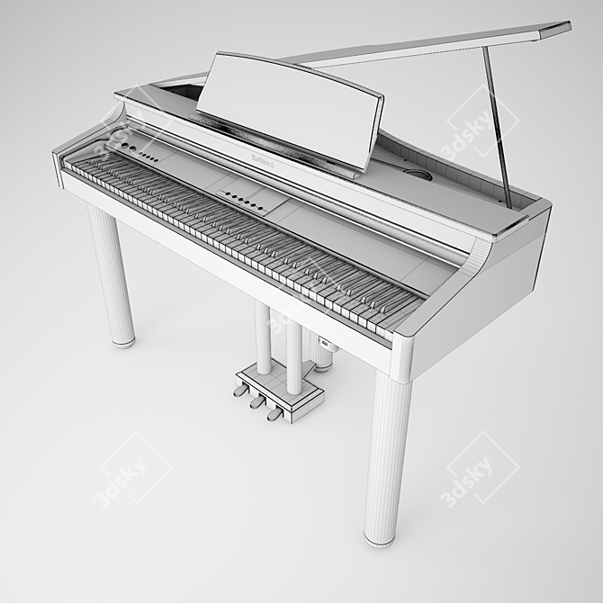 Compact Roland RG-1F Digital Piano 3D model image 3