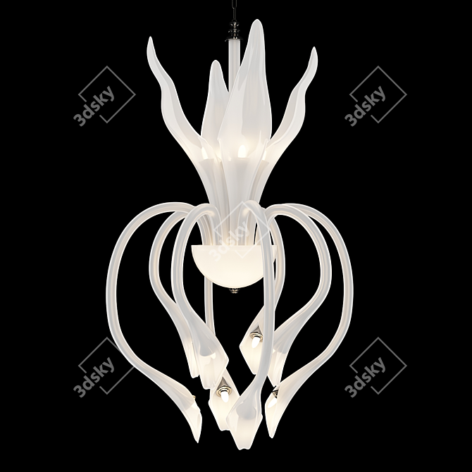 Title: Borneo Crystal Chandelier 3D model image 1