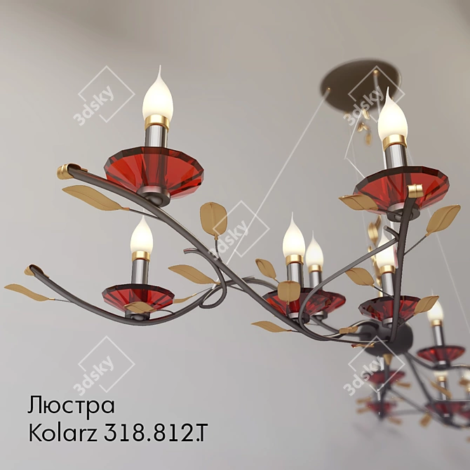 Elegant KOLARZ Tintoretto Lamp Set 3D model image 2