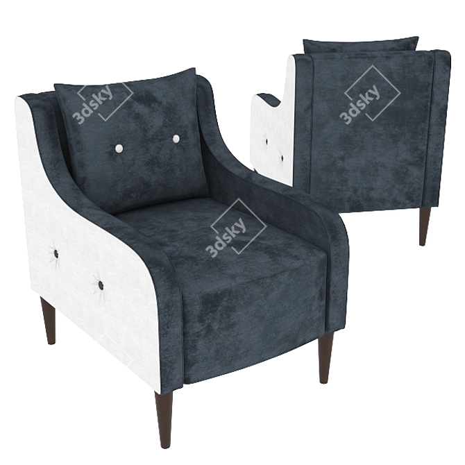 Modern Jensen Armchair 3D model image 2