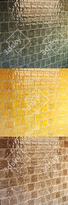 Cevica Provenza Amarillo Alga: Decorative Tile Set 3D model image 2