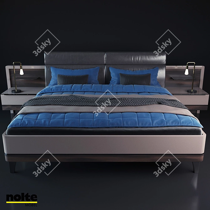 Nolte Mobel Bed: Modern Elegance for Your Bedroom 3D model image 2