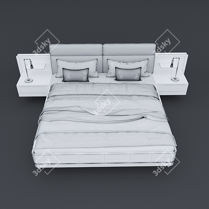 Nolte Mobel Bed: Modern Elegance for Your Bedroom 3D model image 3