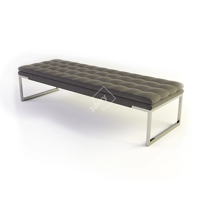 Sleek Low Poly Bench 3D model image 1